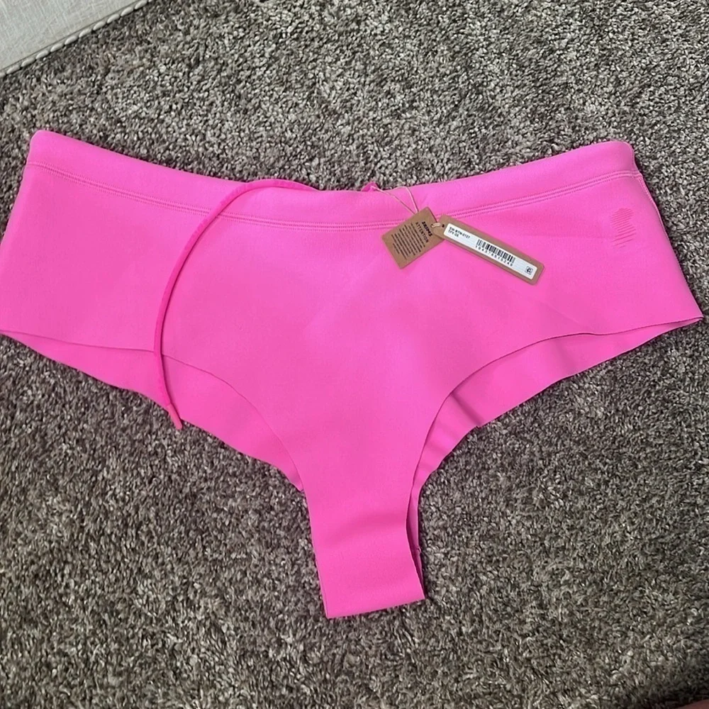 NWT SKIMS Sport Swim Cheeky Bottoms Bikini Taffy Pink Scuba Sz 3x